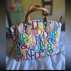 Dooney & Bourke Colorful Lettered Satchel/ Crossbody